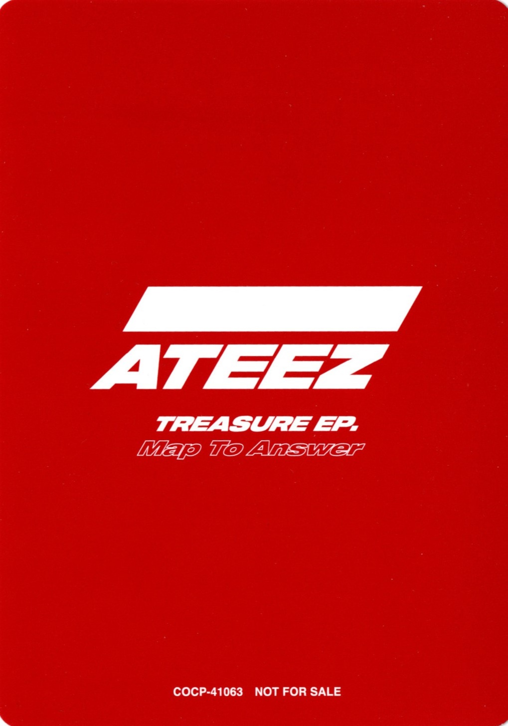 Yunho ATEEZ photocard back side - Photocard