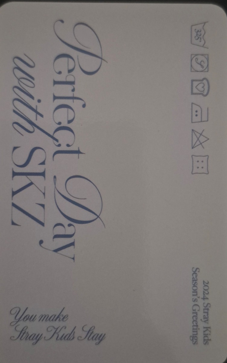 Hyunjin Stray Kids photocard back side - Selfie Photocard Set