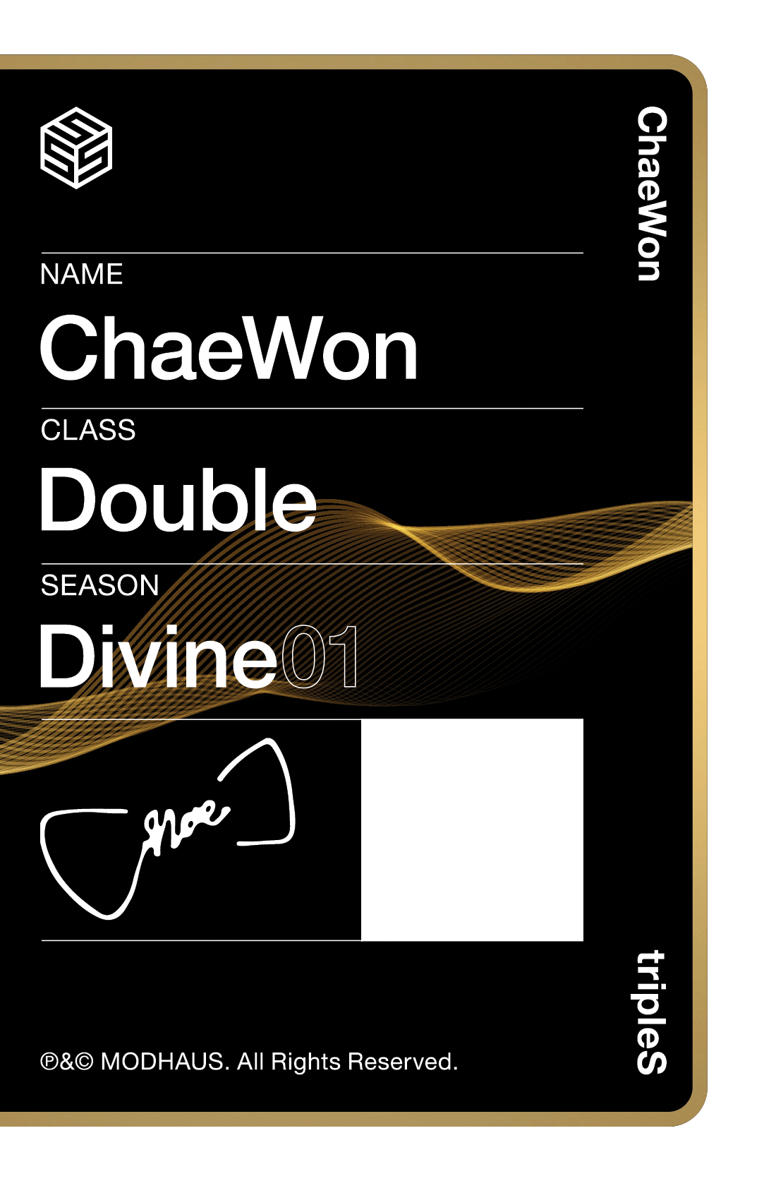 Chaewon tripleS photocard back side - Photocard (Ver 2)