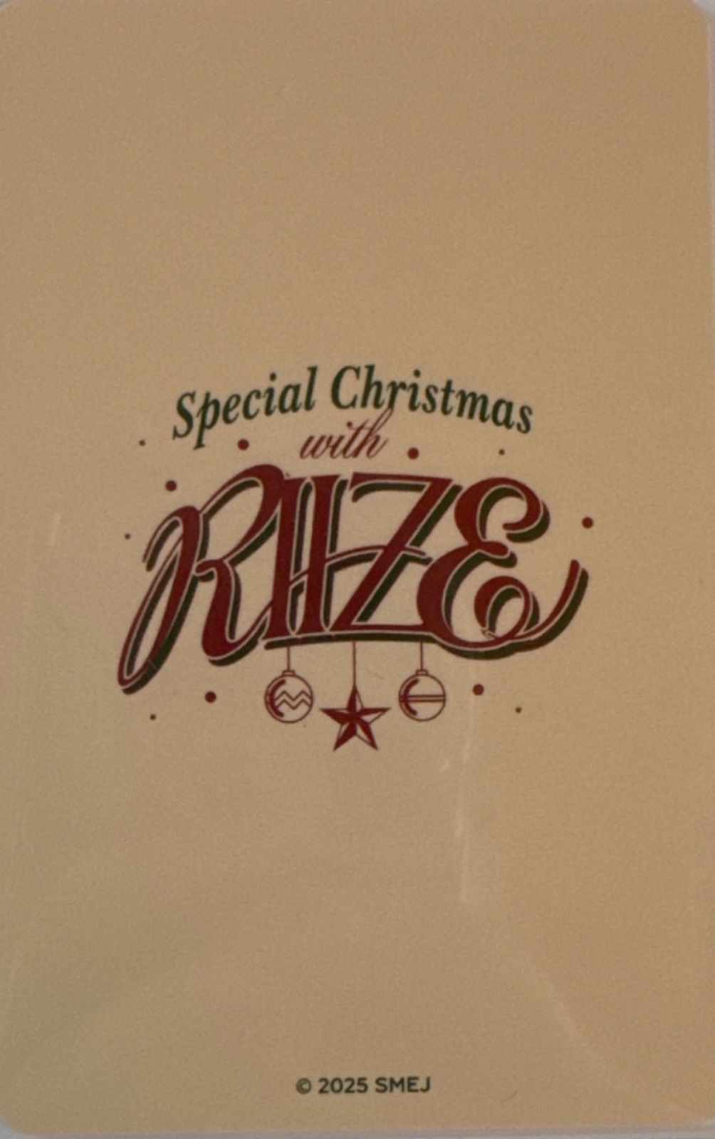 Shotaro RIIZE photocard back side - Trading Card 2nd LINEUP