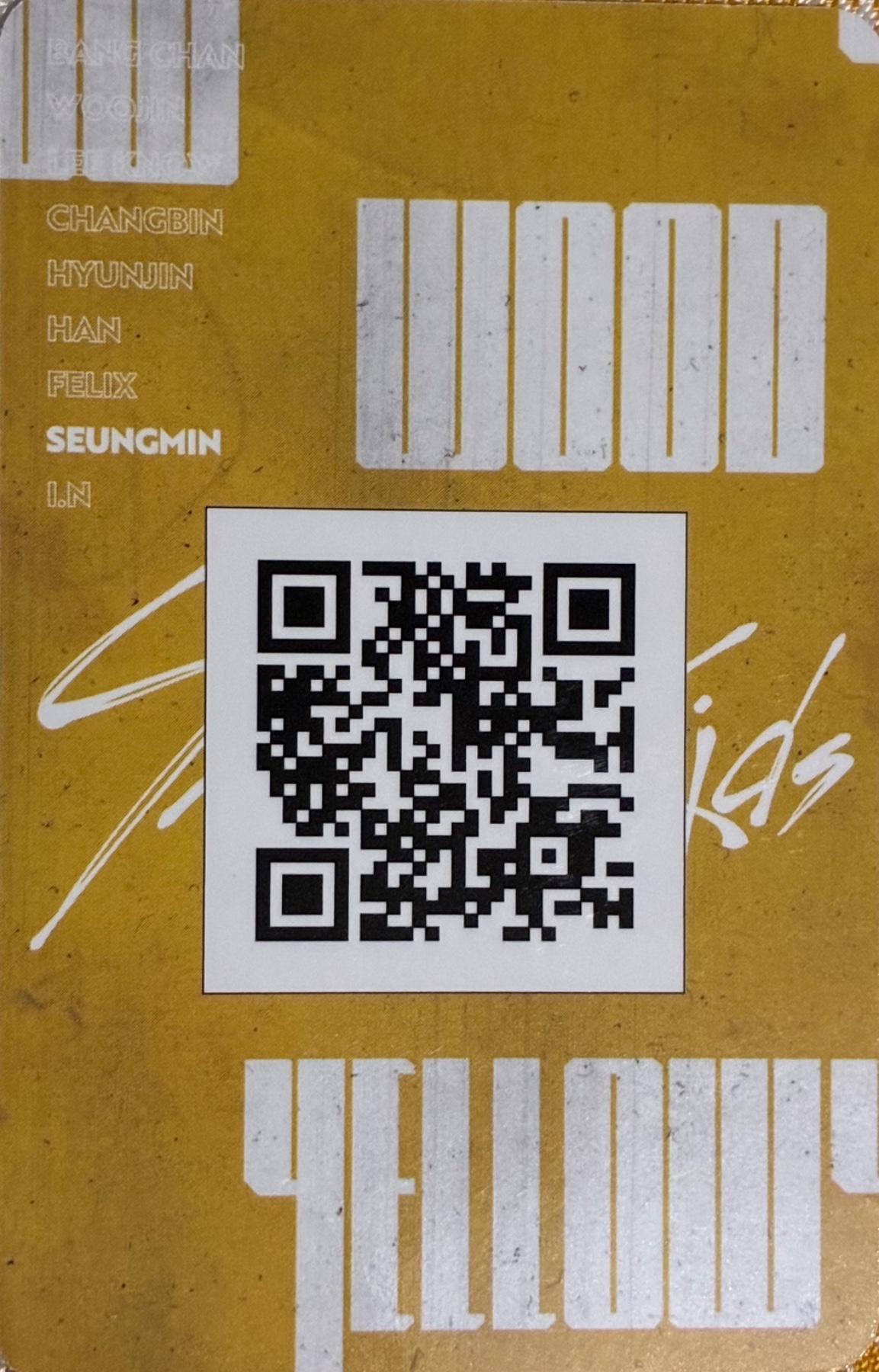 Seungmin Stray Kids photocard back side - QR Photocards