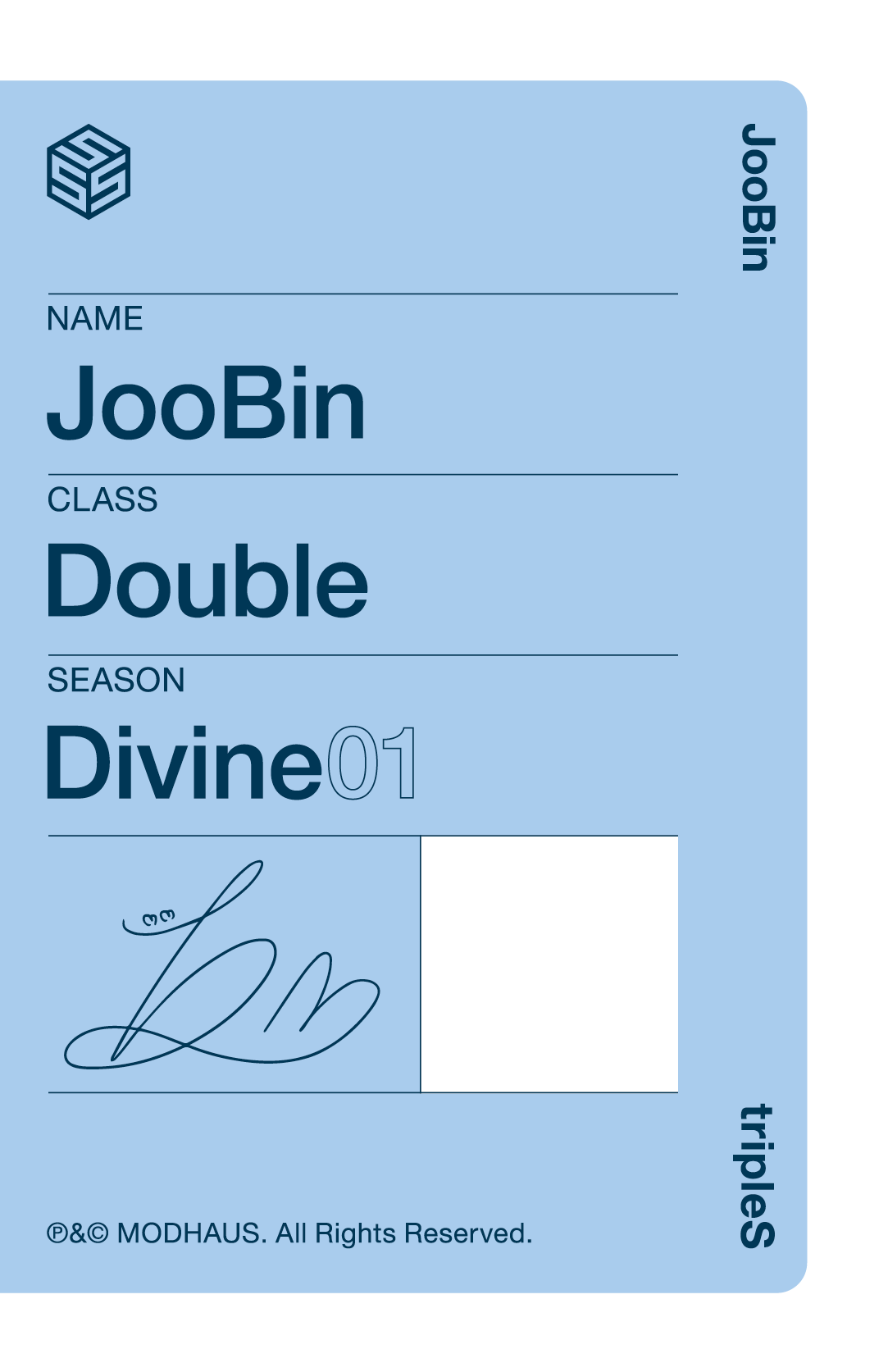 Joobin tripleS photocard back side - Showcase Objekt Pack