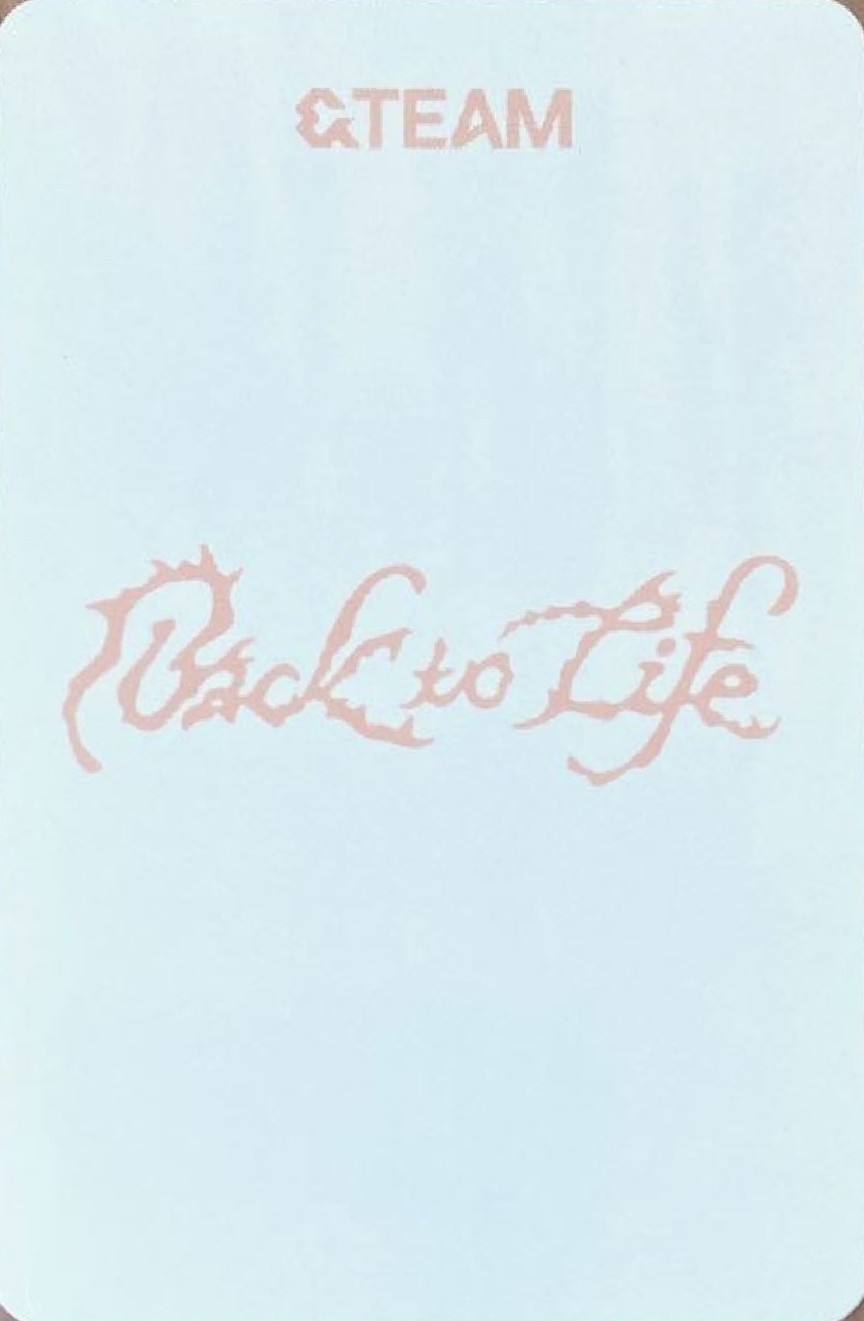 K, Fuma, Nicholas, Yuma, EJ, Jo, Taki, Harua & Maki &TEAM photocard back side - Preorder Benefit