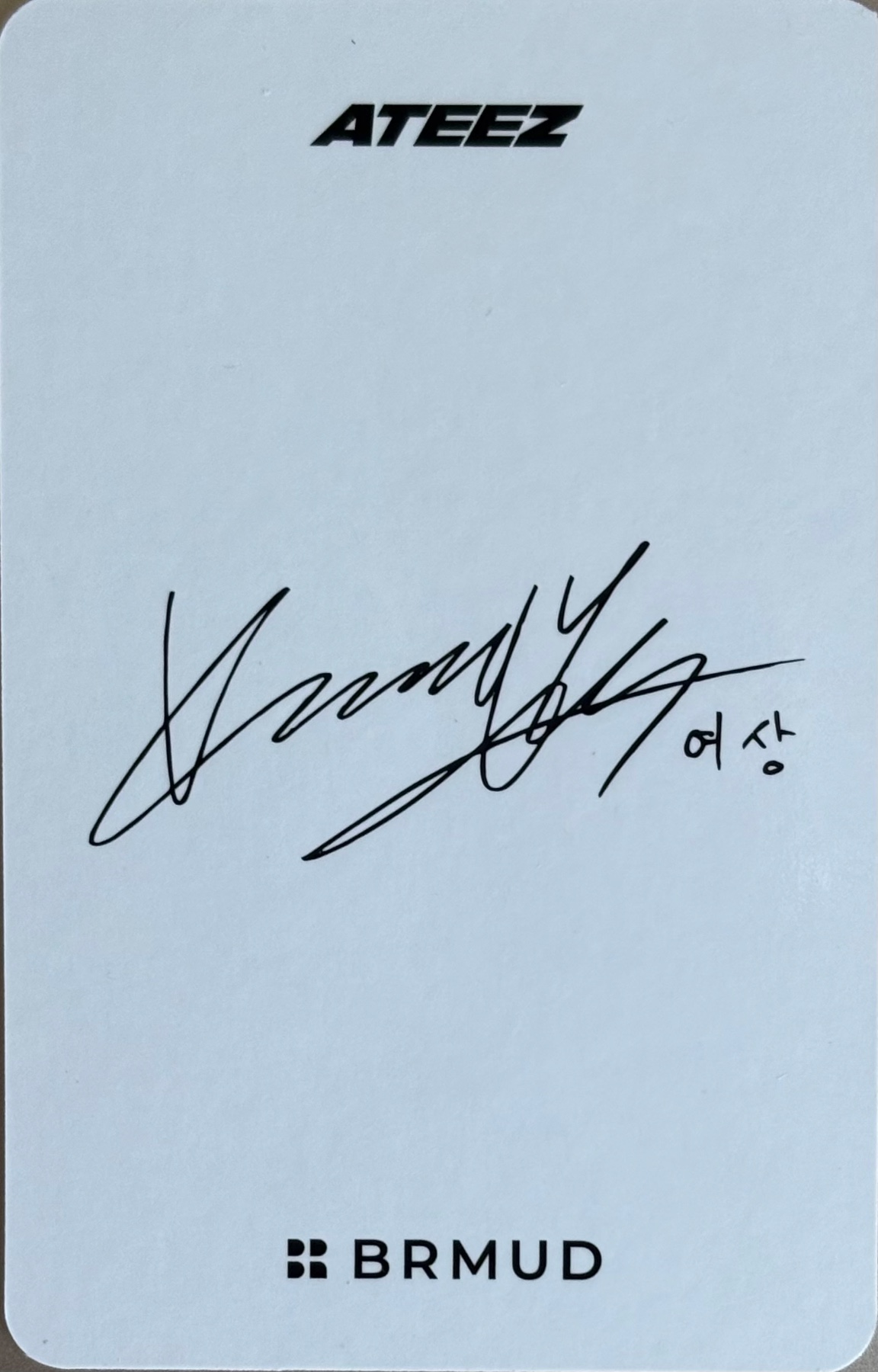 Yeosang ATEEZ photocard back side - Round 1