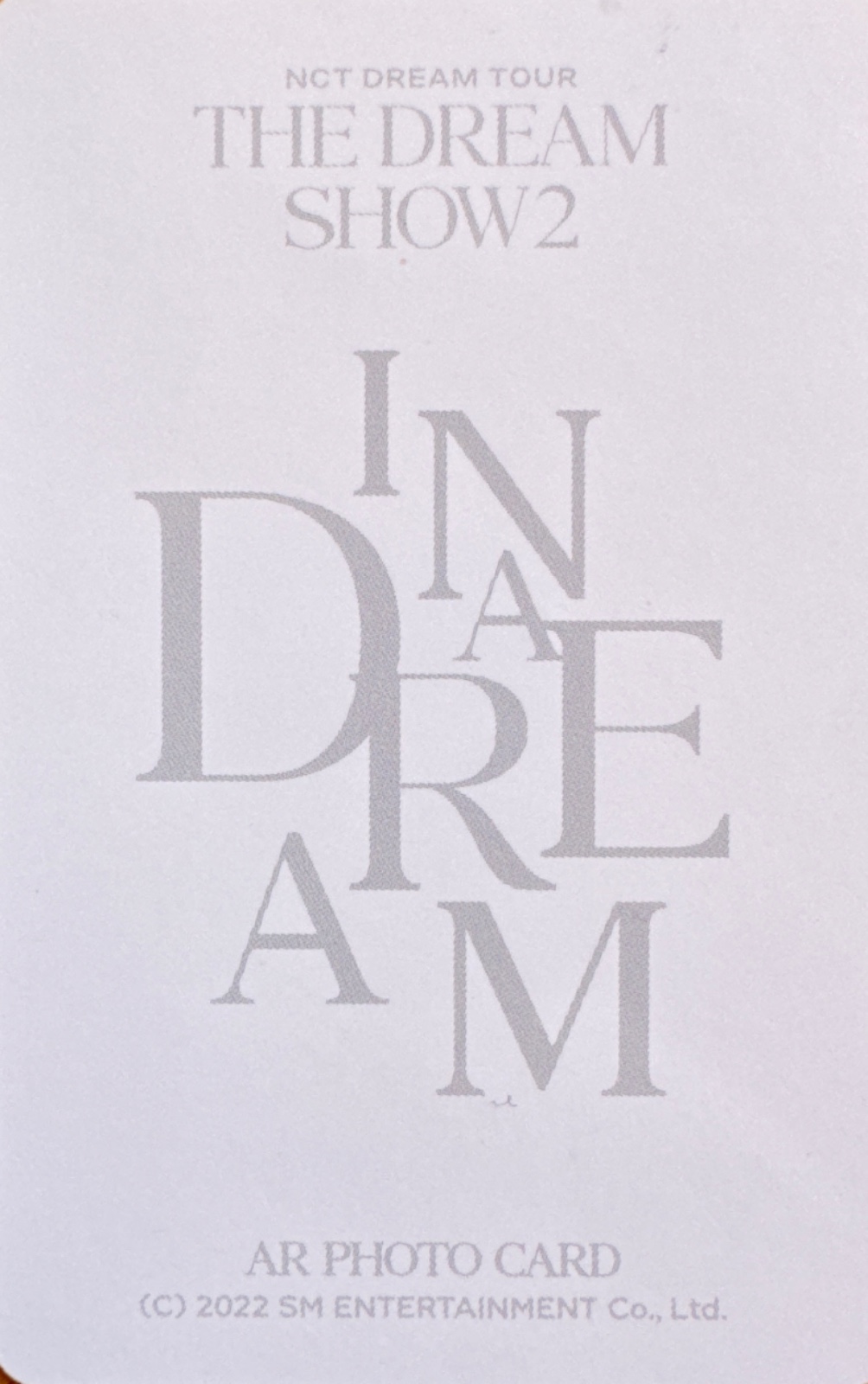 Haechan NCT DREAM photocard back side - AR Ticket Set