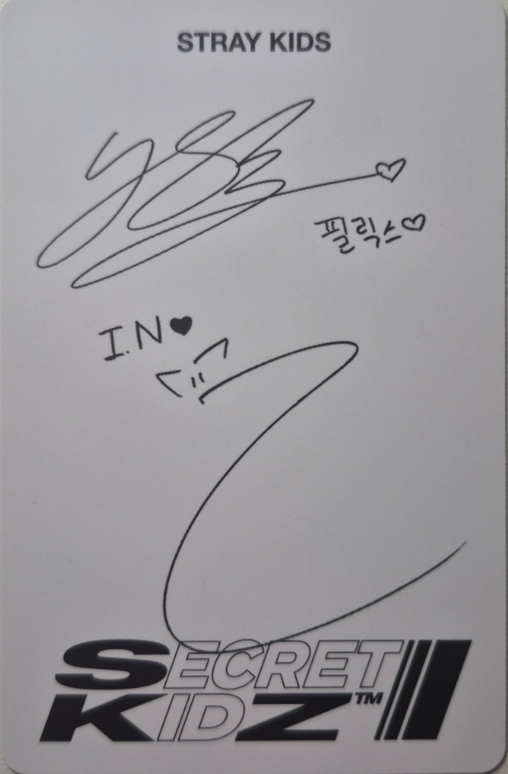 Felix & I.N Stray Kids photocard back side - Ver. B