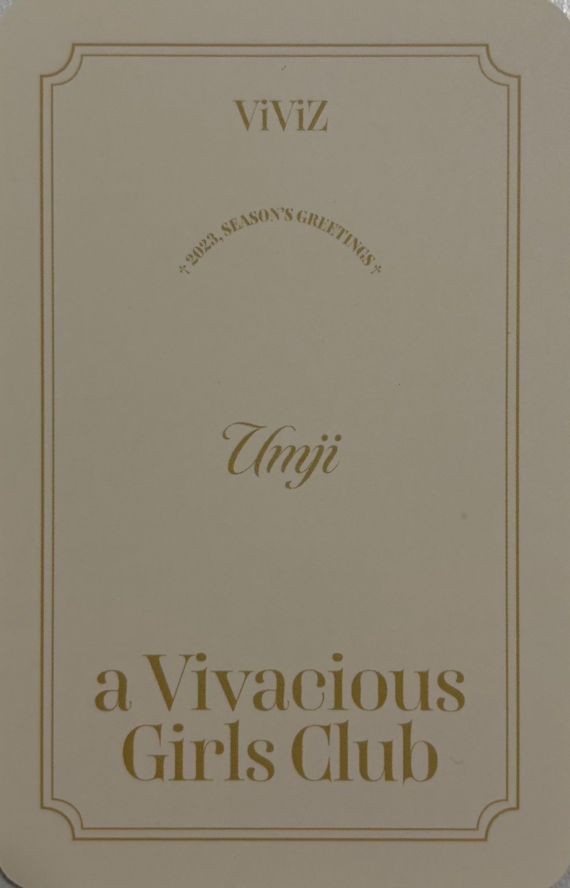 Umji VIVIZ photocard back side - Photocards