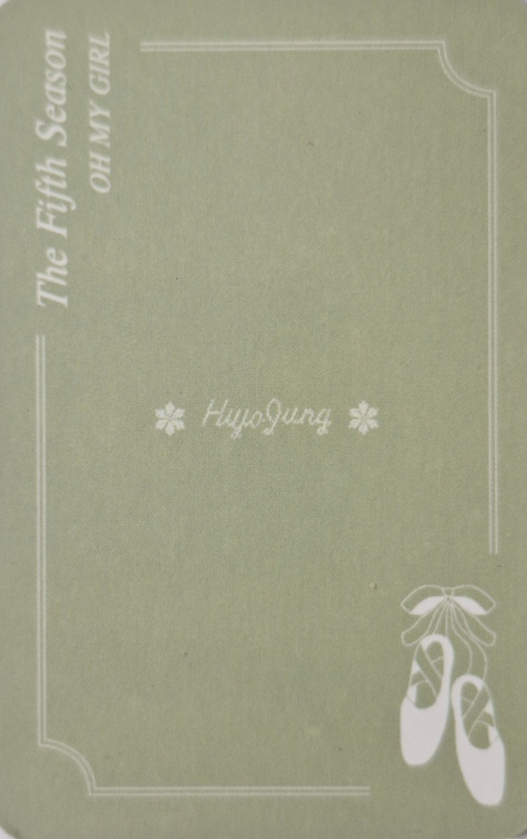 Hyojung OH MY GIRL photocard back side - Concept Photocard
