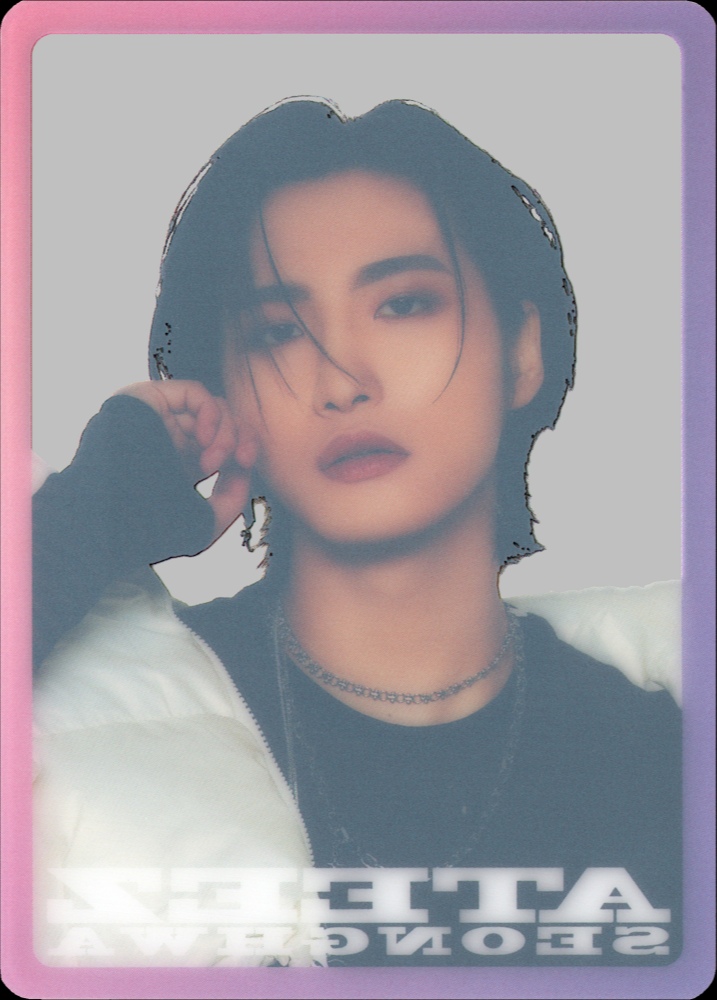 Seonghwa ATEEZ photocard back side - Clear Card