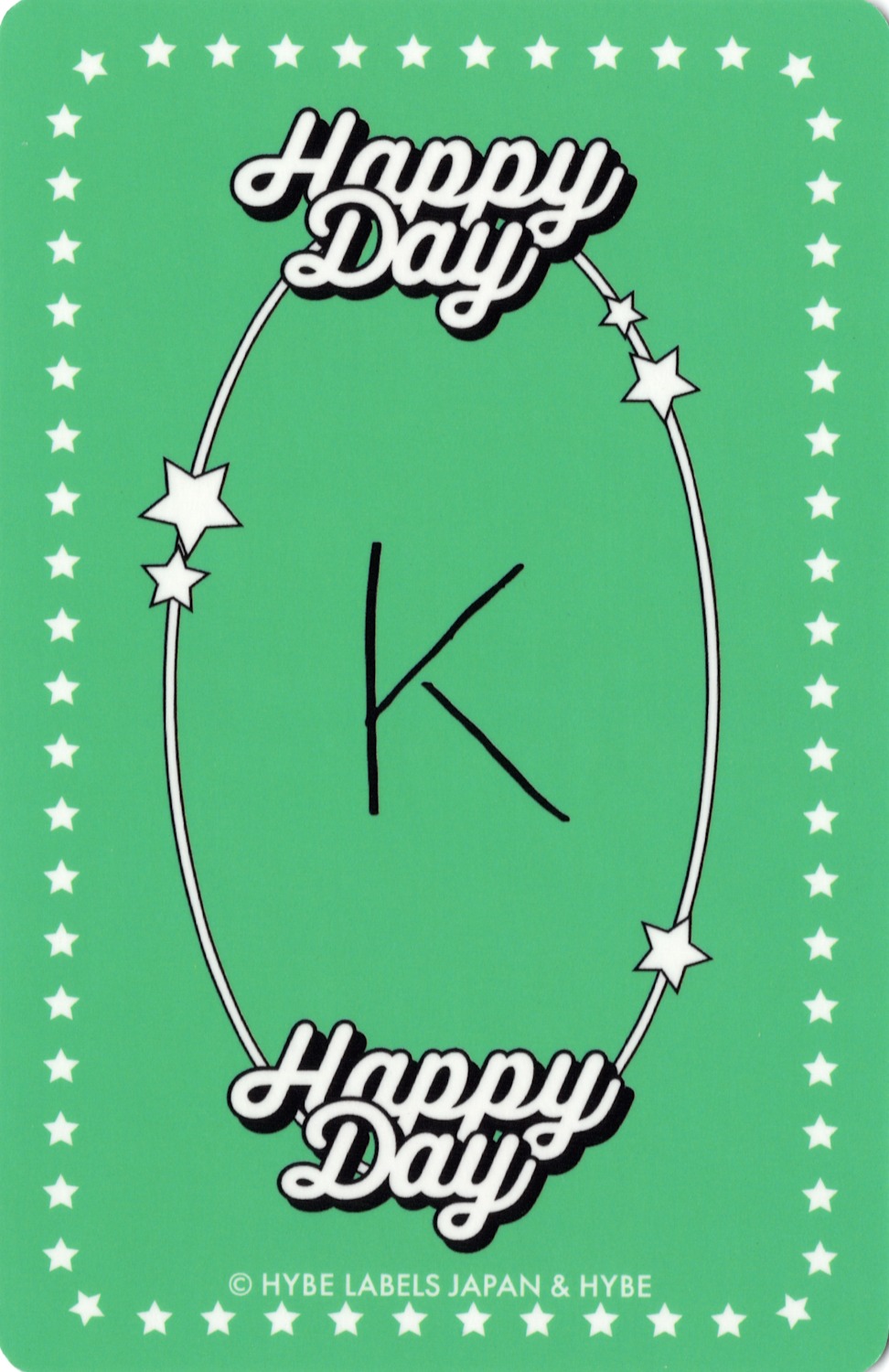 K &TEAM photocard back side - K Birthday Kit Photocard