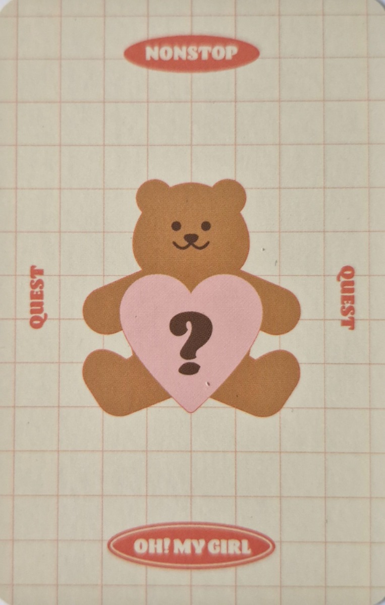 Arin OH MY GIRL photocard back side - Quest Card
