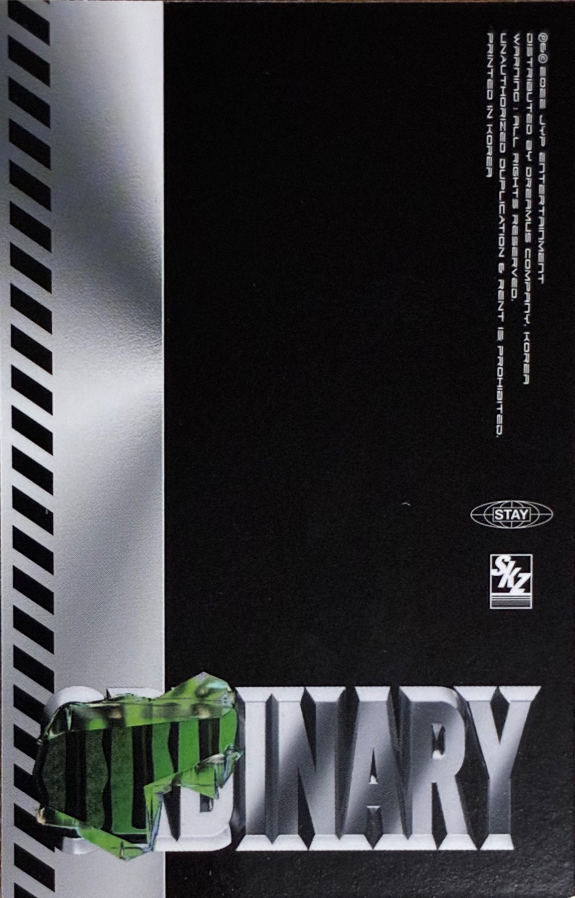 Changbin Stray Kids photocard back side - ID Photocards