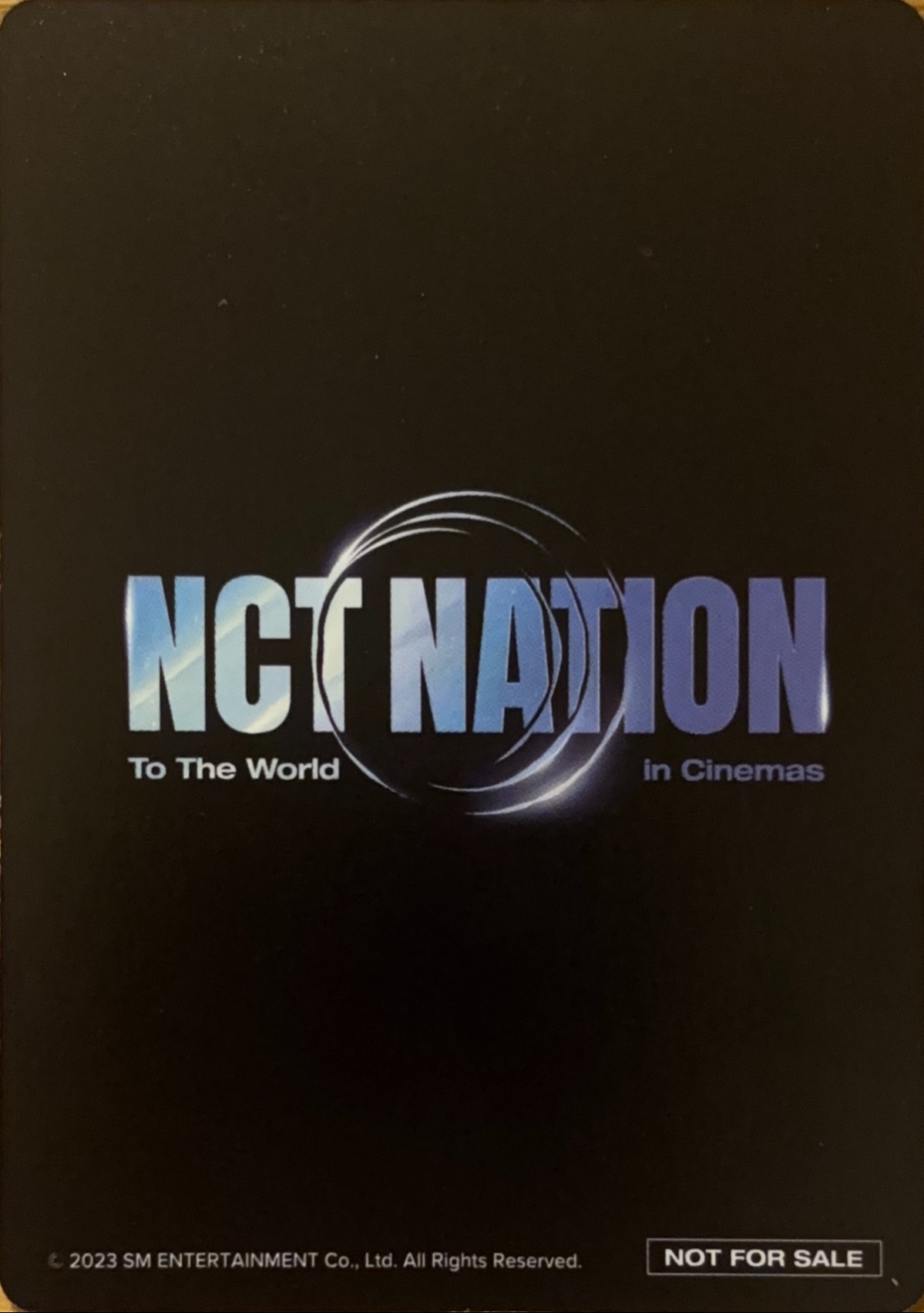 Jisung NCT photocard back side - CGV Event - 2nd Week