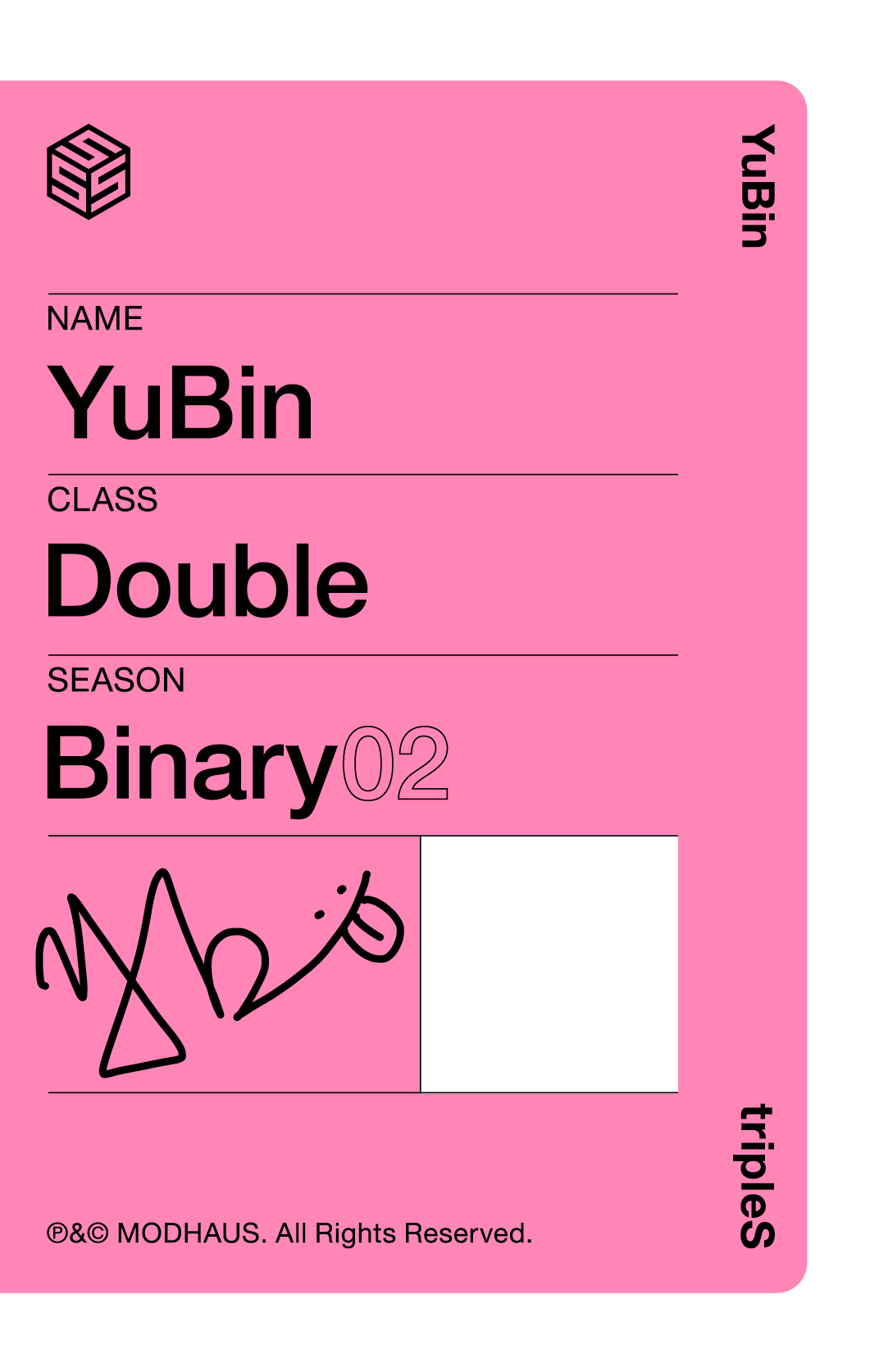 Yubin tripleS photocard back side - Showcase Objekt Pack