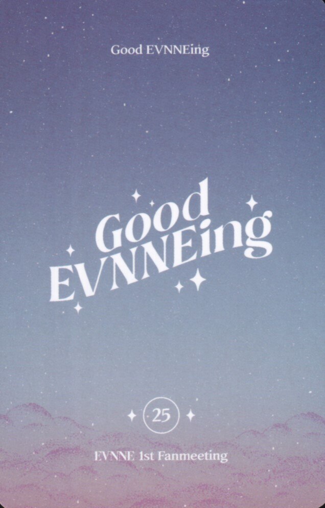 Jihoo EVNNE photocard back side - Random Photocard Set