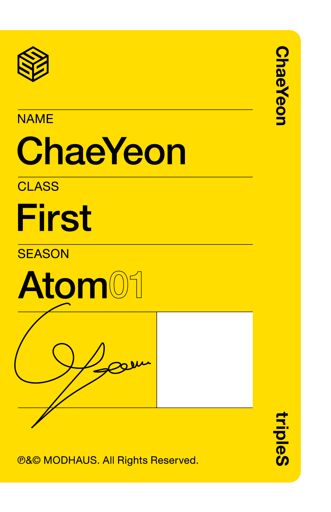 Chaeyeon tripleS photocard back side - Objekt - 2nd Edition