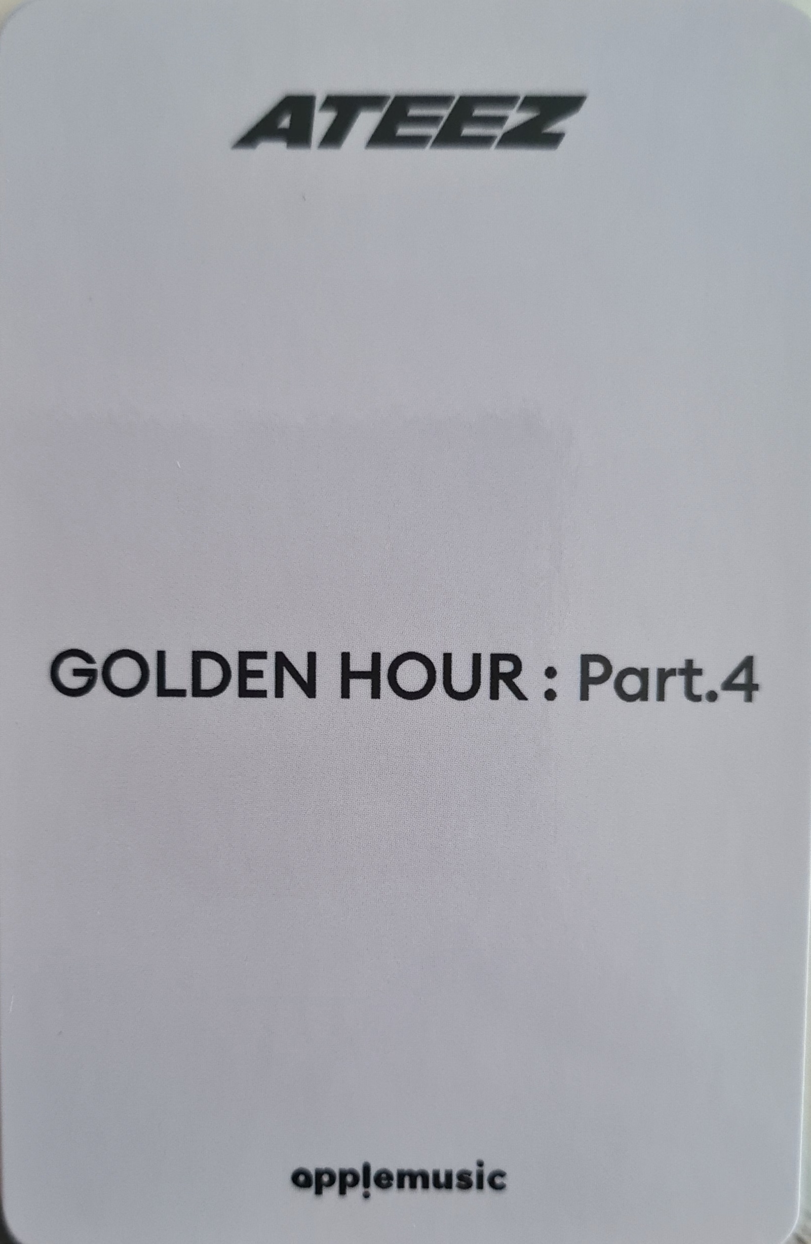 Yunho ATEEZ photocard back side - Preorder