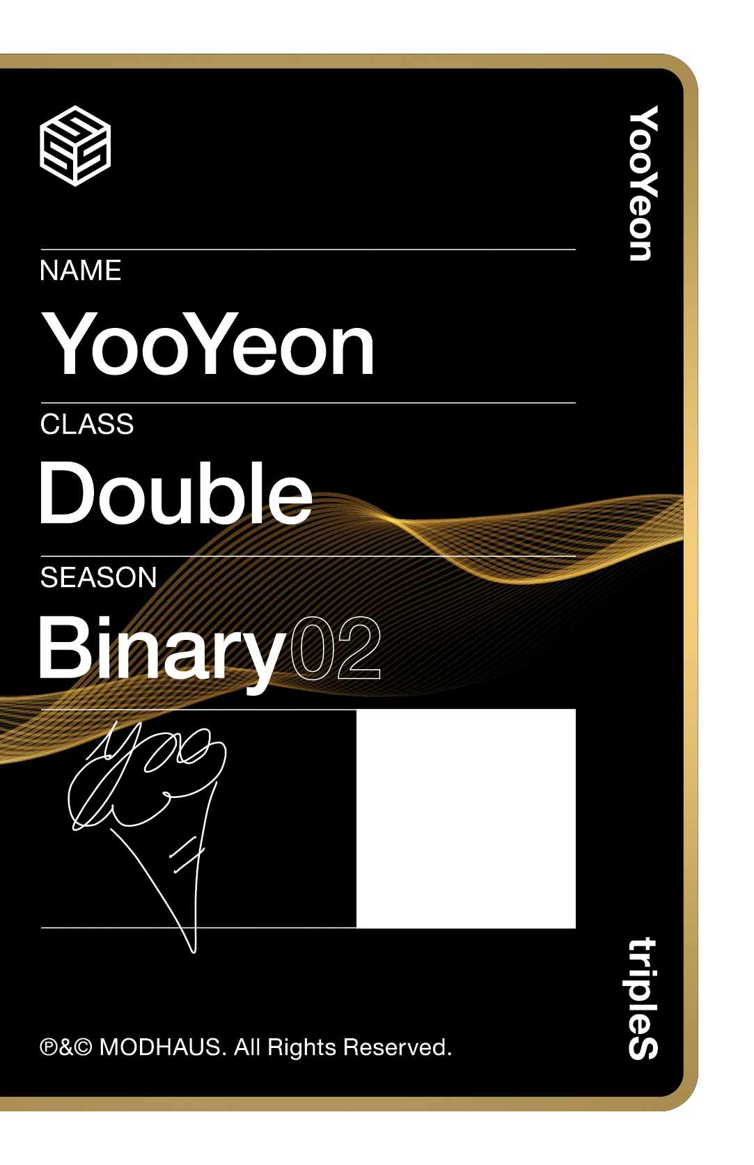 Yooyeon tripleS photocard back side - Double Class Objekt