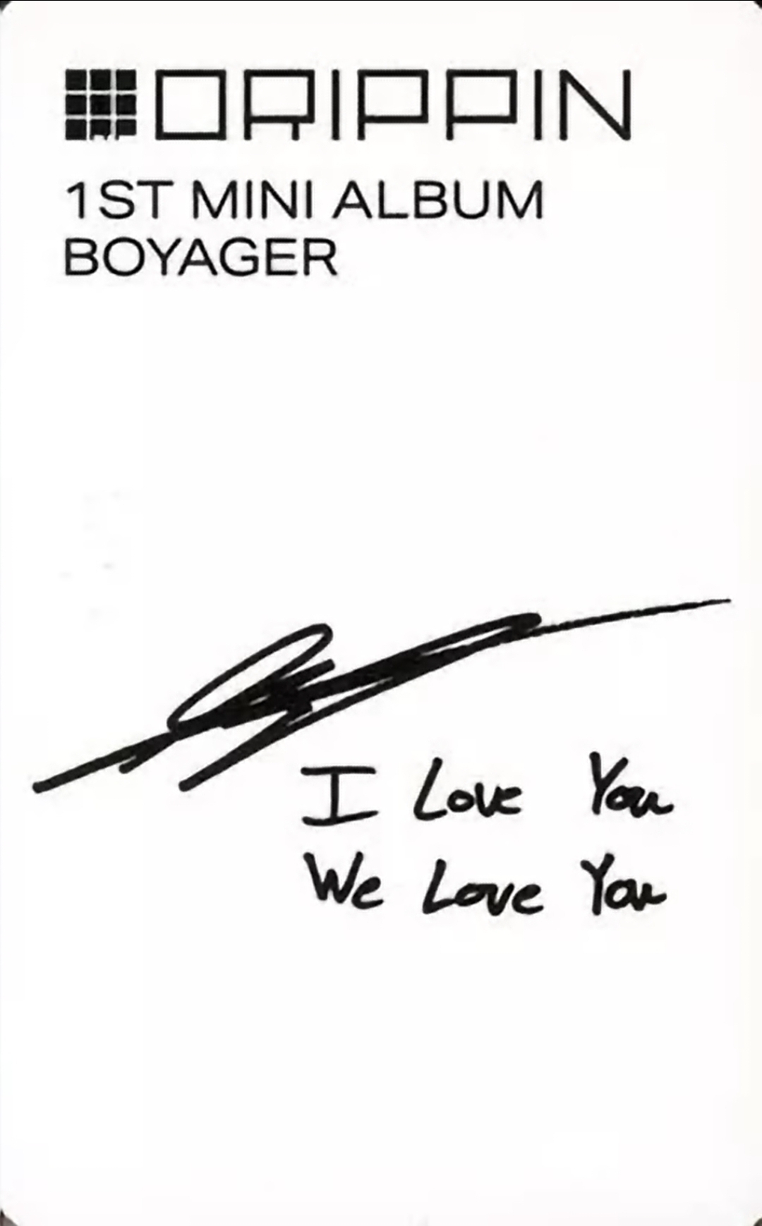 Alex DRIPPIN photocard back side - Photocard
