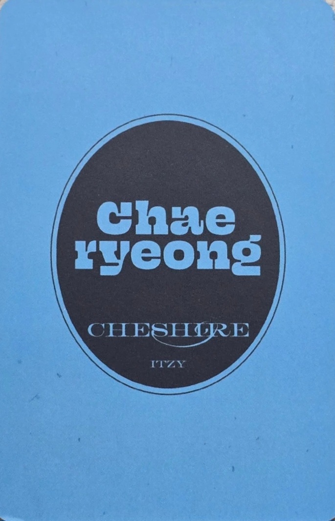 Chaeryeong ITZY photocard back side - Photocard