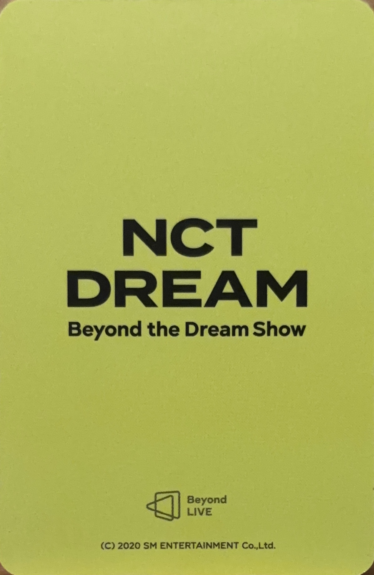 Jisung NCT DREAM photocard back side - Brochure photocoard
