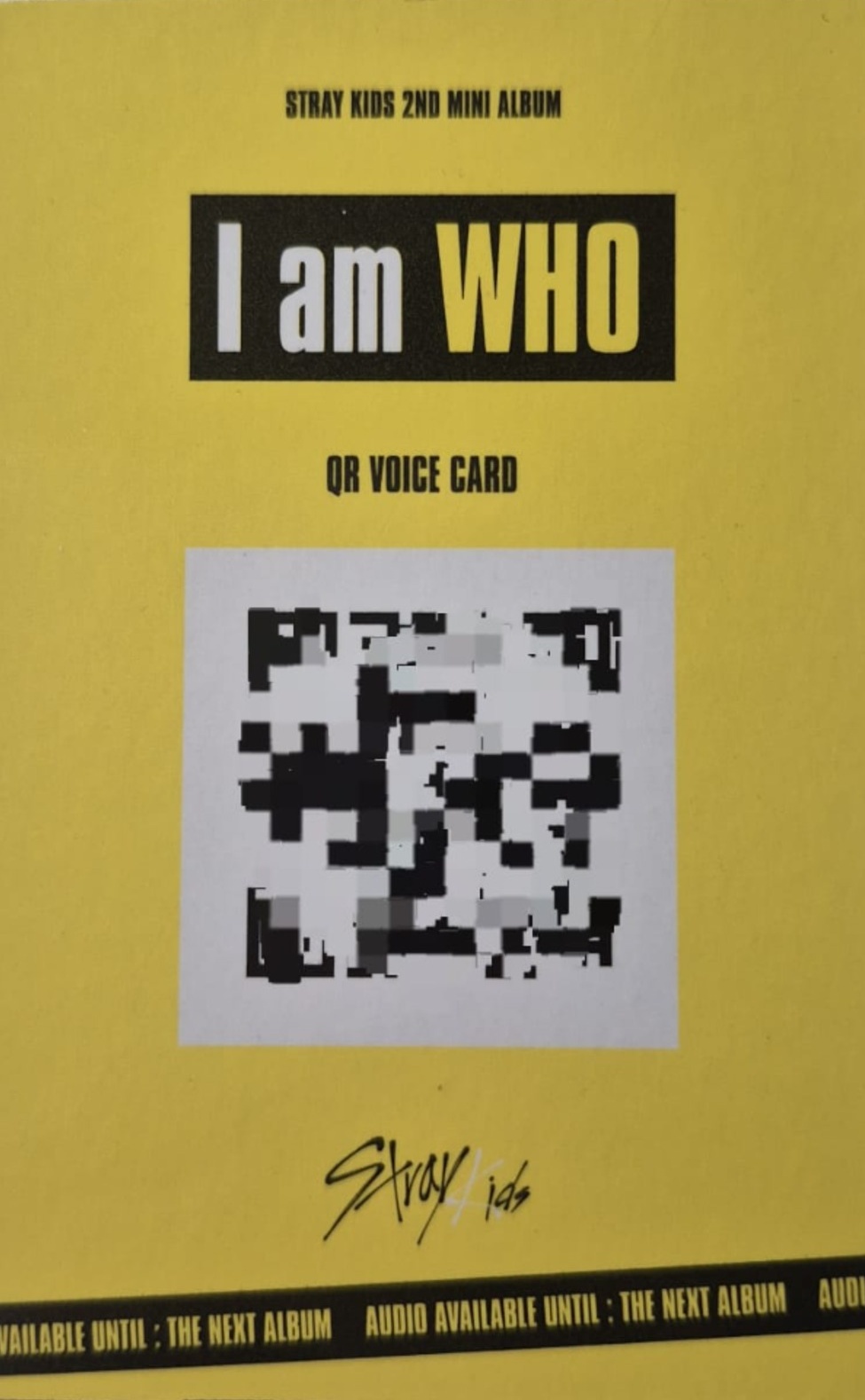 Bang Chan Stray Kids photocard back side - Behind Ver.