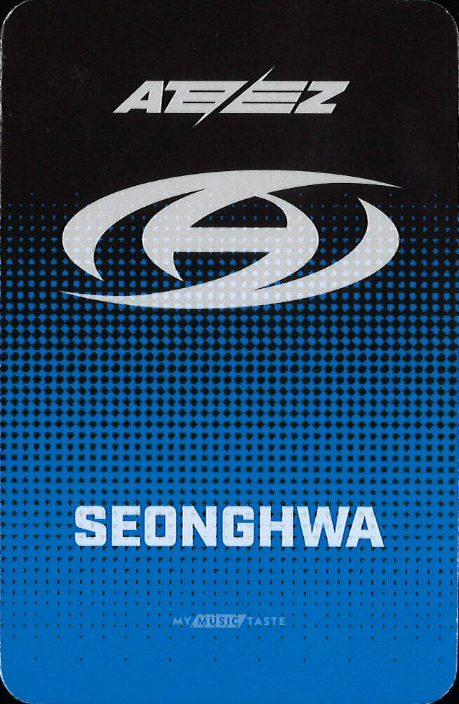 Seonghwa ATEEZ photocard back side - Benefit