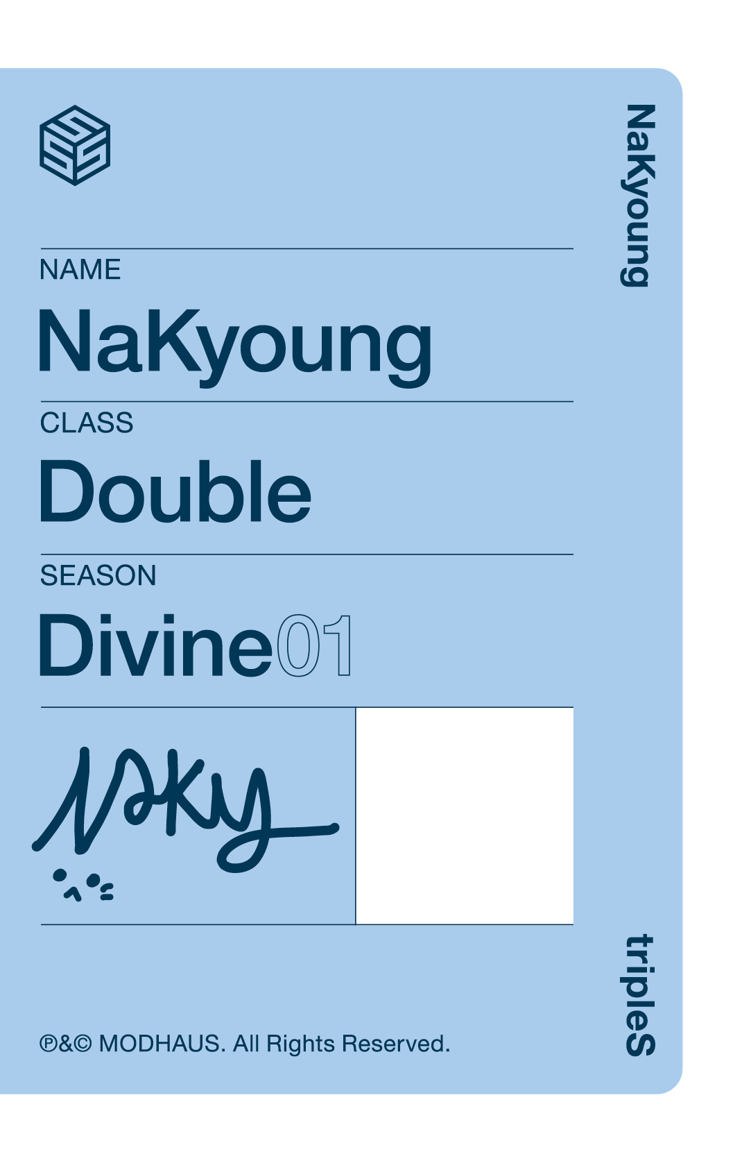 Nakyoung tripleS photocard back side - Showcase Objekt Pack