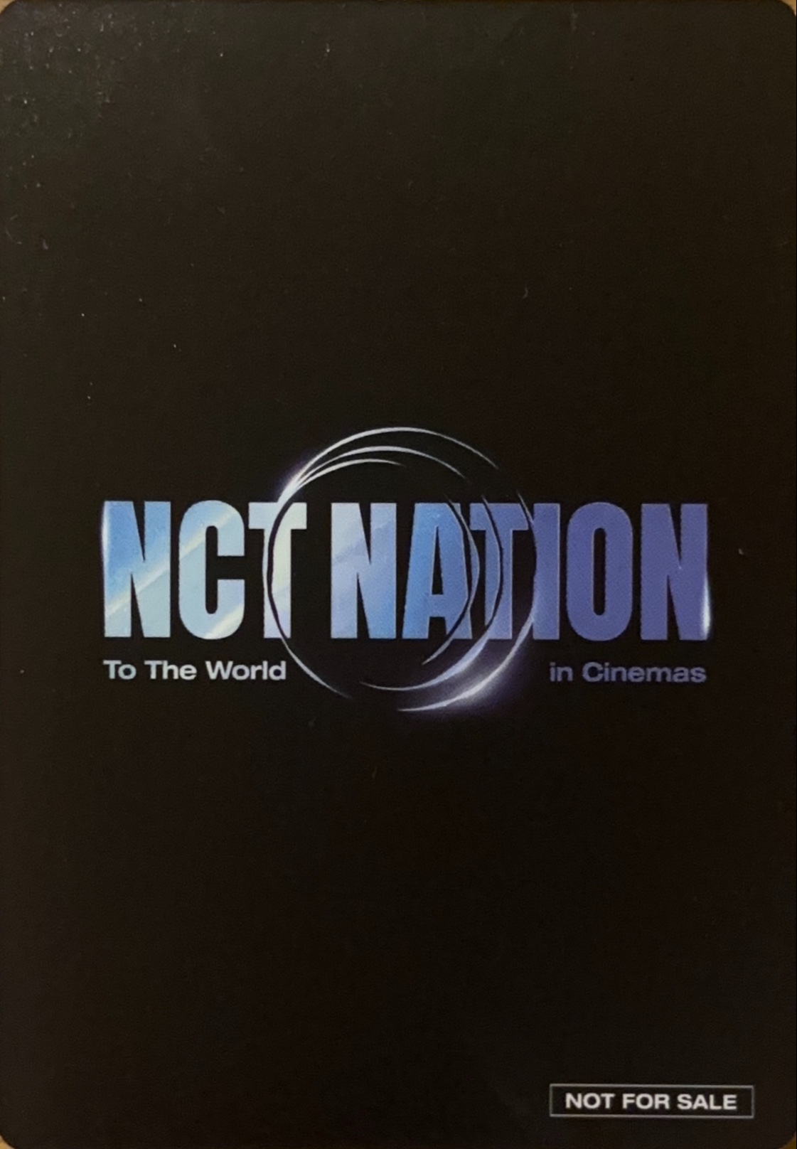 Jisung NCT photocard back side - Advance Ticket Benefit