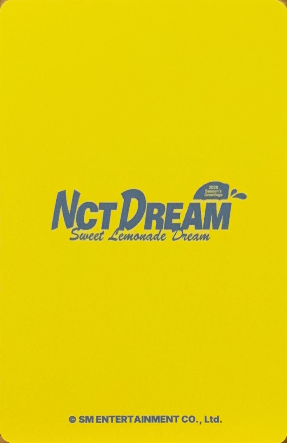 Jisung NCT DREAM photocard back side - MD Trading Card B