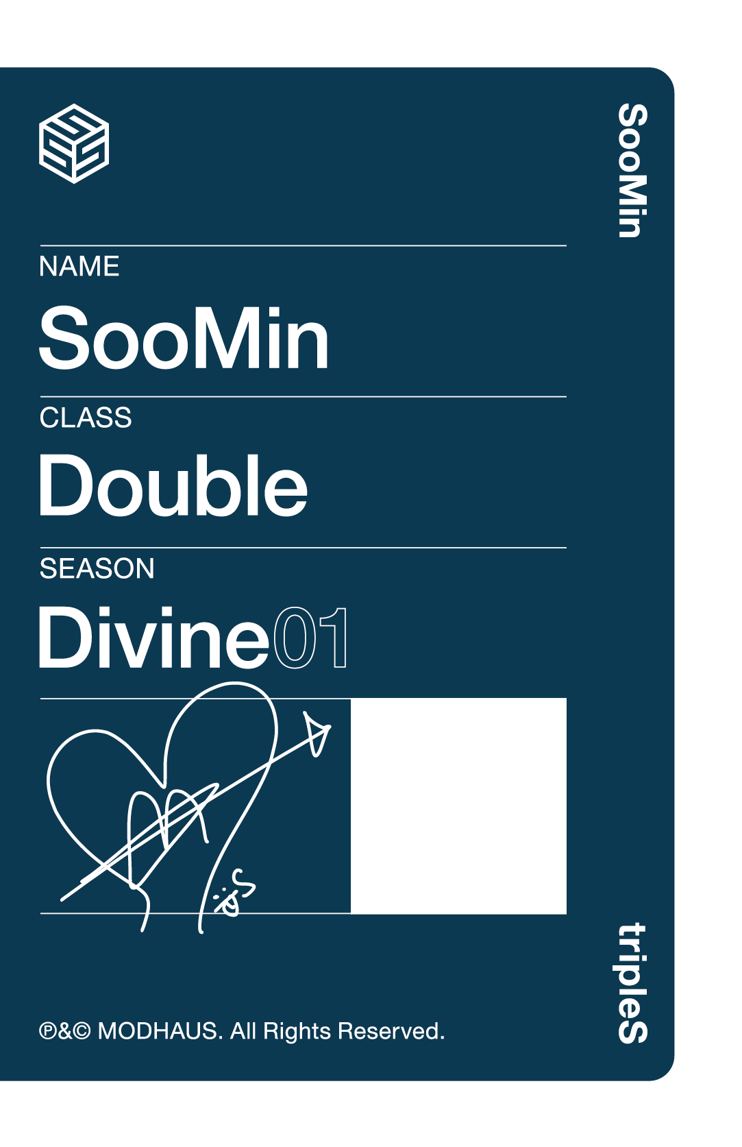 Soomin tripleS photocard back side - DCOB