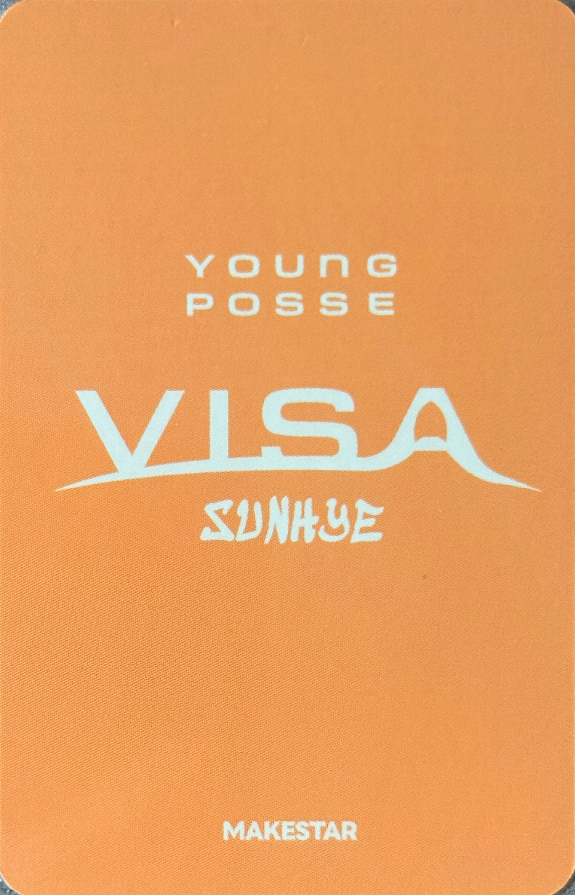 Sunhye YOUNG POSSE photocard back side - Online Good Luck