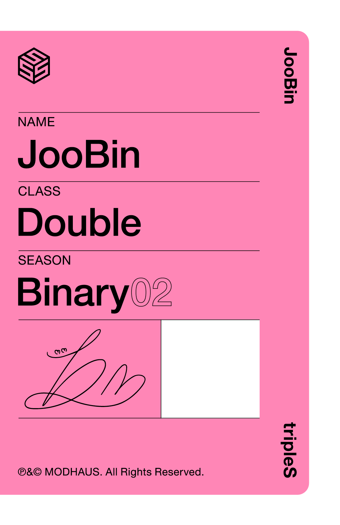 Joobin tripleS photocard back side - Showcase Objekt Pack