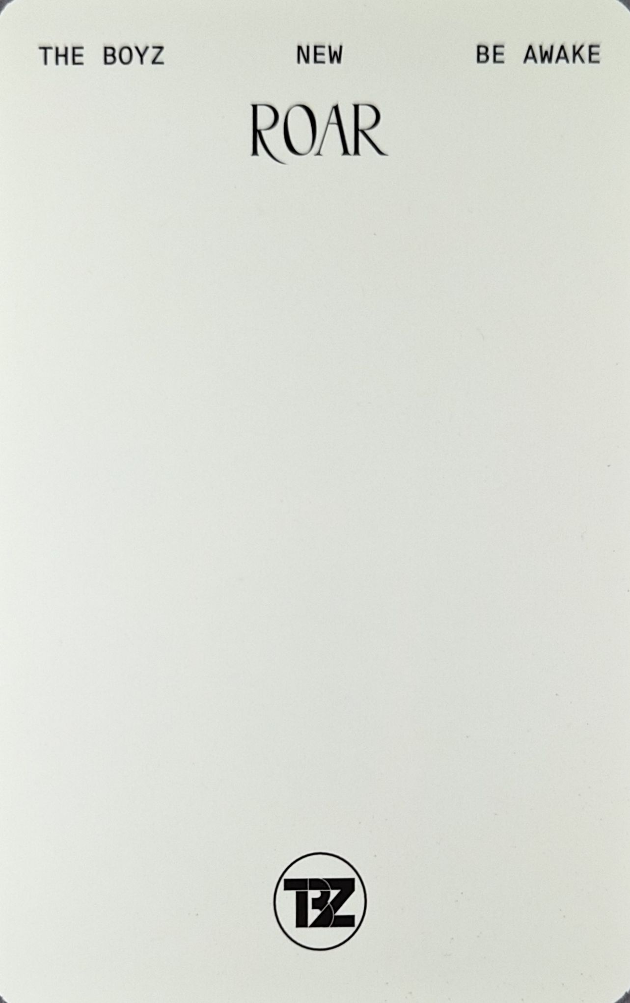 New THE BOYZ photocard back side - Official Photocard