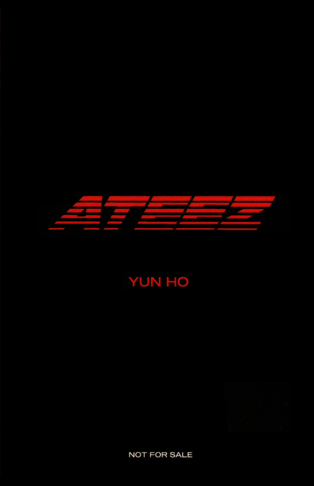 Yunho ATEEZ photocard back side - Preorder Benefit