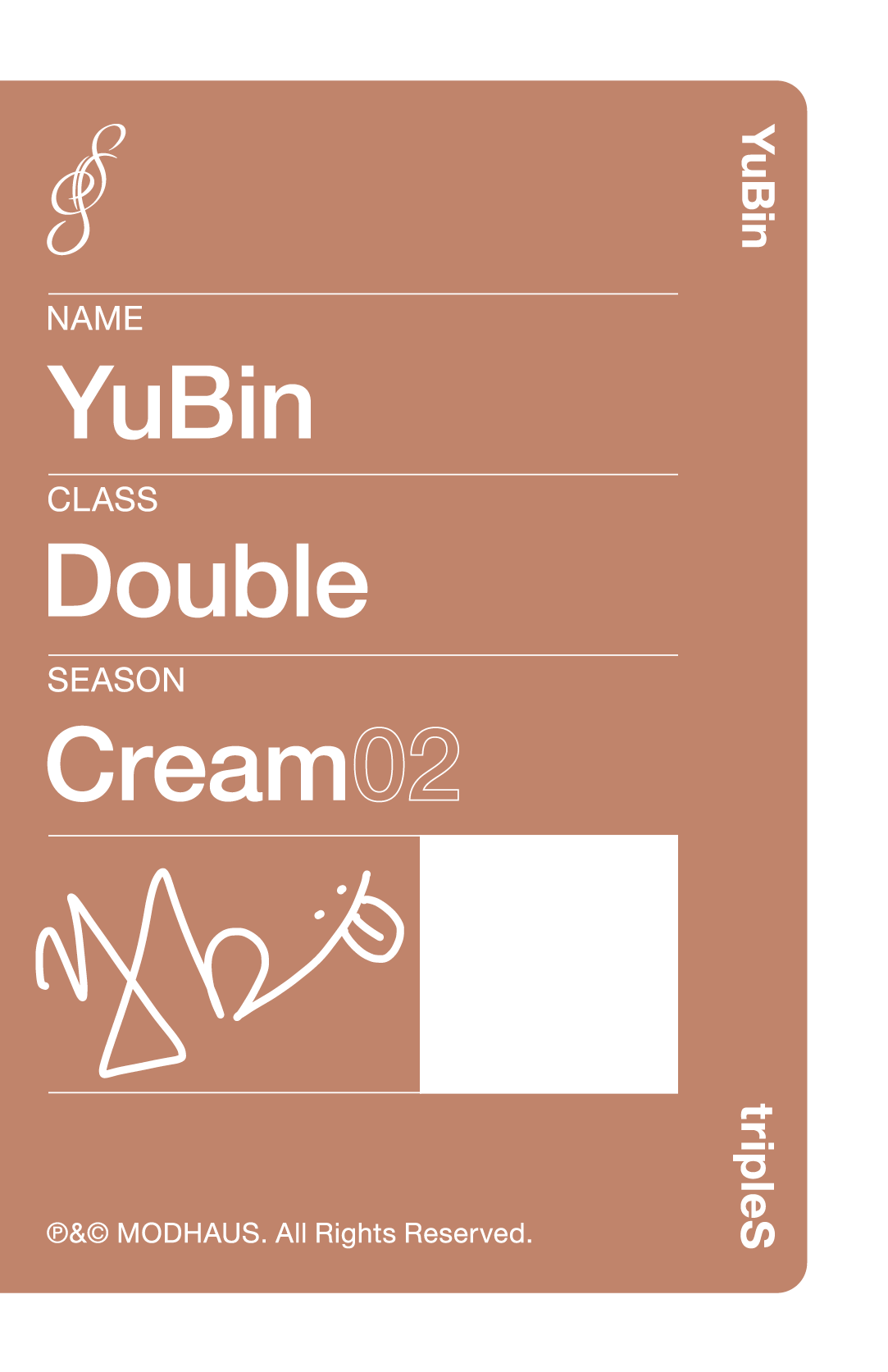 Yubin tripleS photocard back side - Showcase Objekt Pack