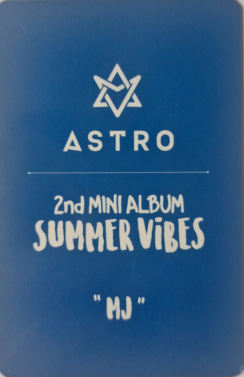 MJ ASTRO photocard back side - Photocard