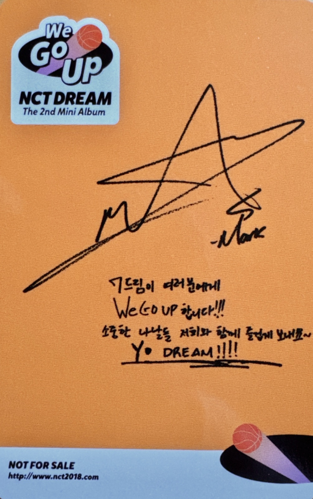 Mark NCT DREAM photocard back side - Photocards