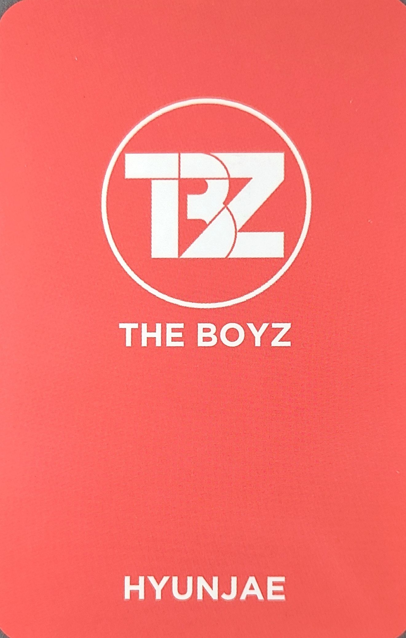 Hyunjae THE BOYZ photocard back side - Benefit