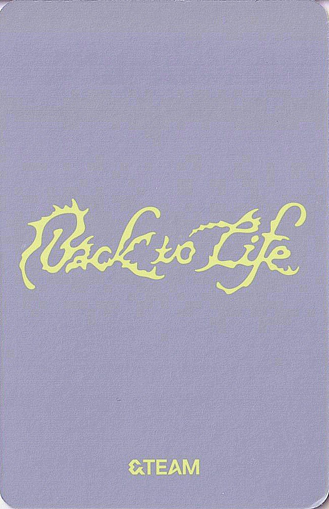 Nicholas &TEAM photocard back side - Photocard A