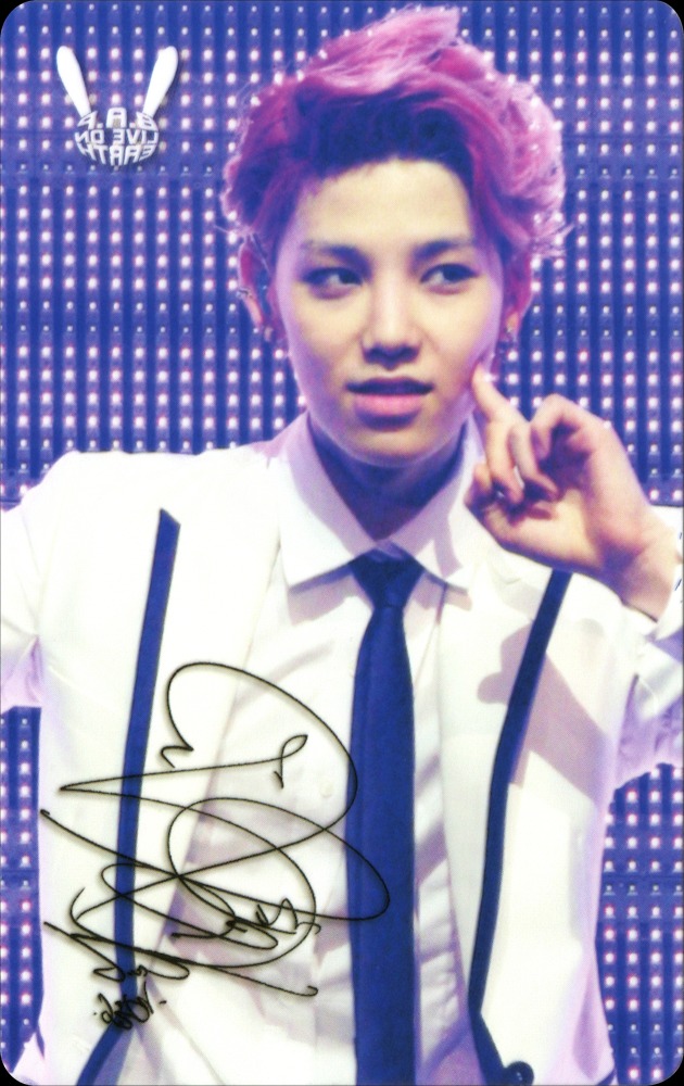 Zelo B.A.P photocard back side - Japan Press Clear Card Set