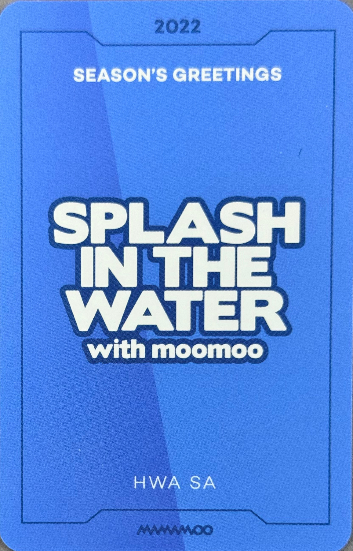Hwasa MAMAMOO photocard back side - Bizent Benefit