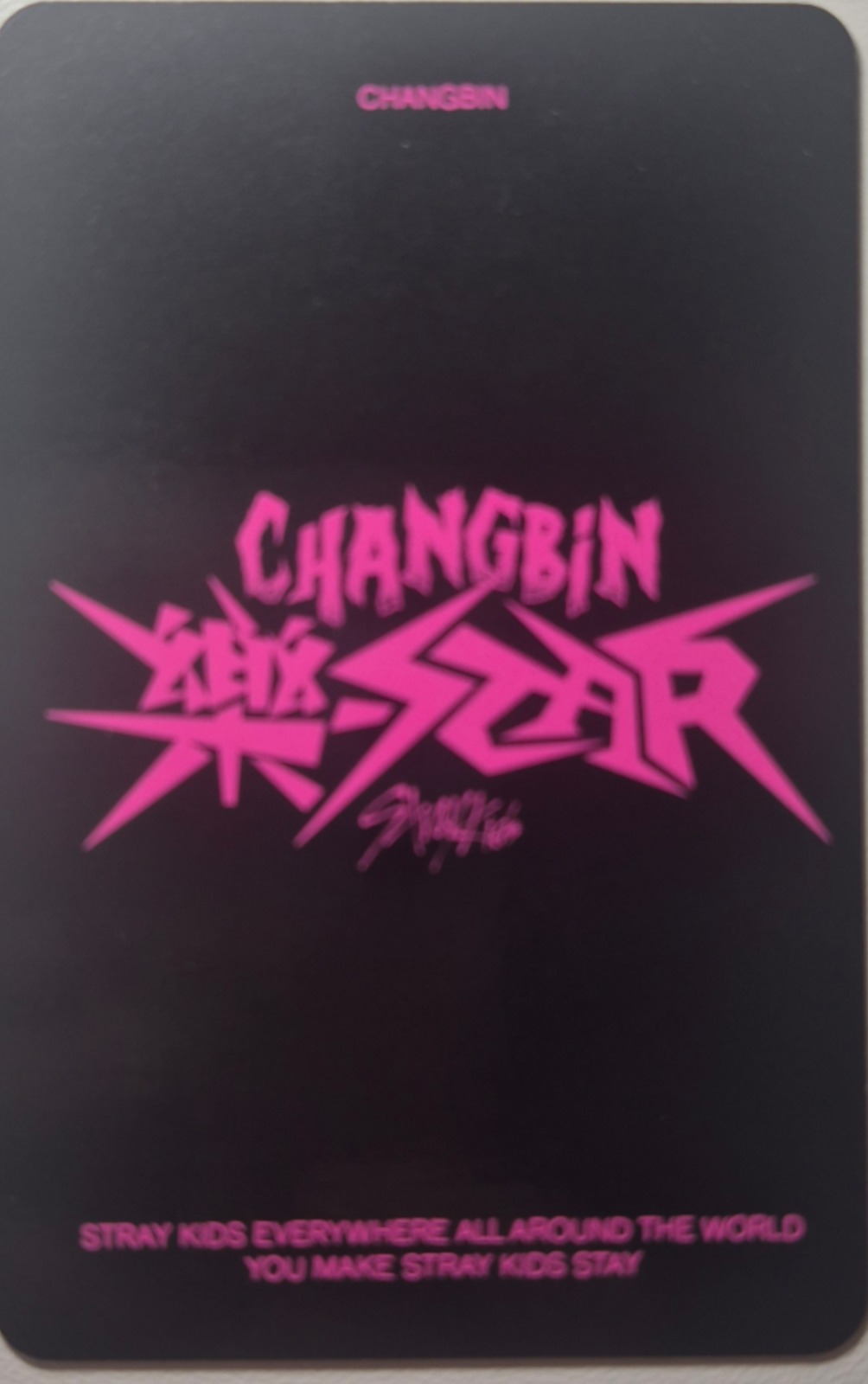 Changbin Stray Kids photocard back side - Photocards