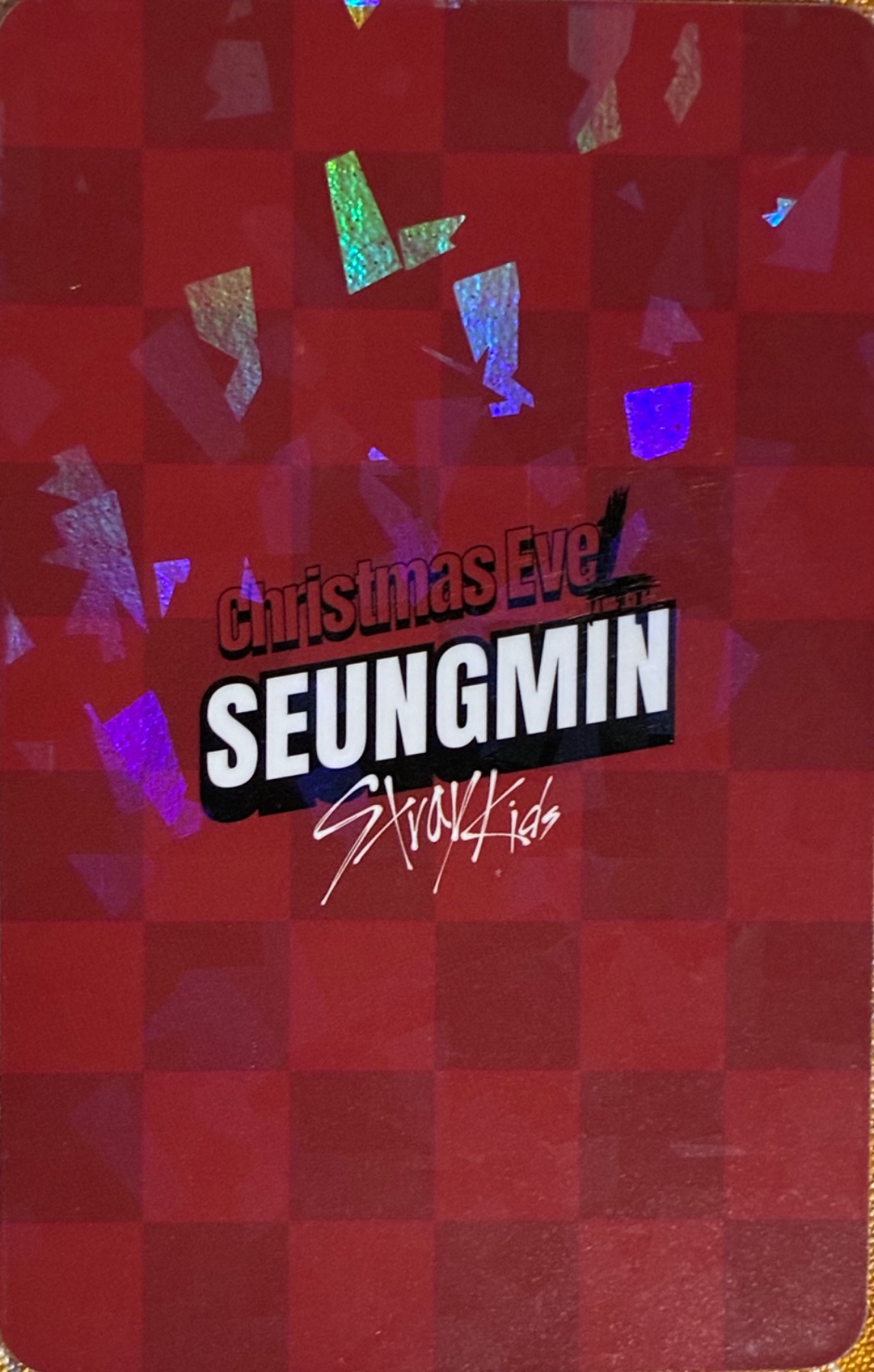 Seungmin Stray Kids photocard back side - Glitter Photocards