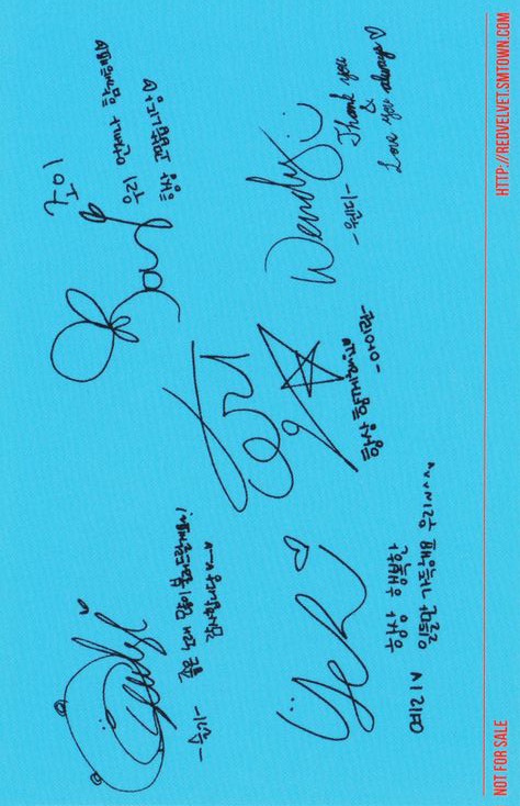 Yeri, Irene, Wendy, Joy & Seulgi Red Velvet photocard back side - Random Cards