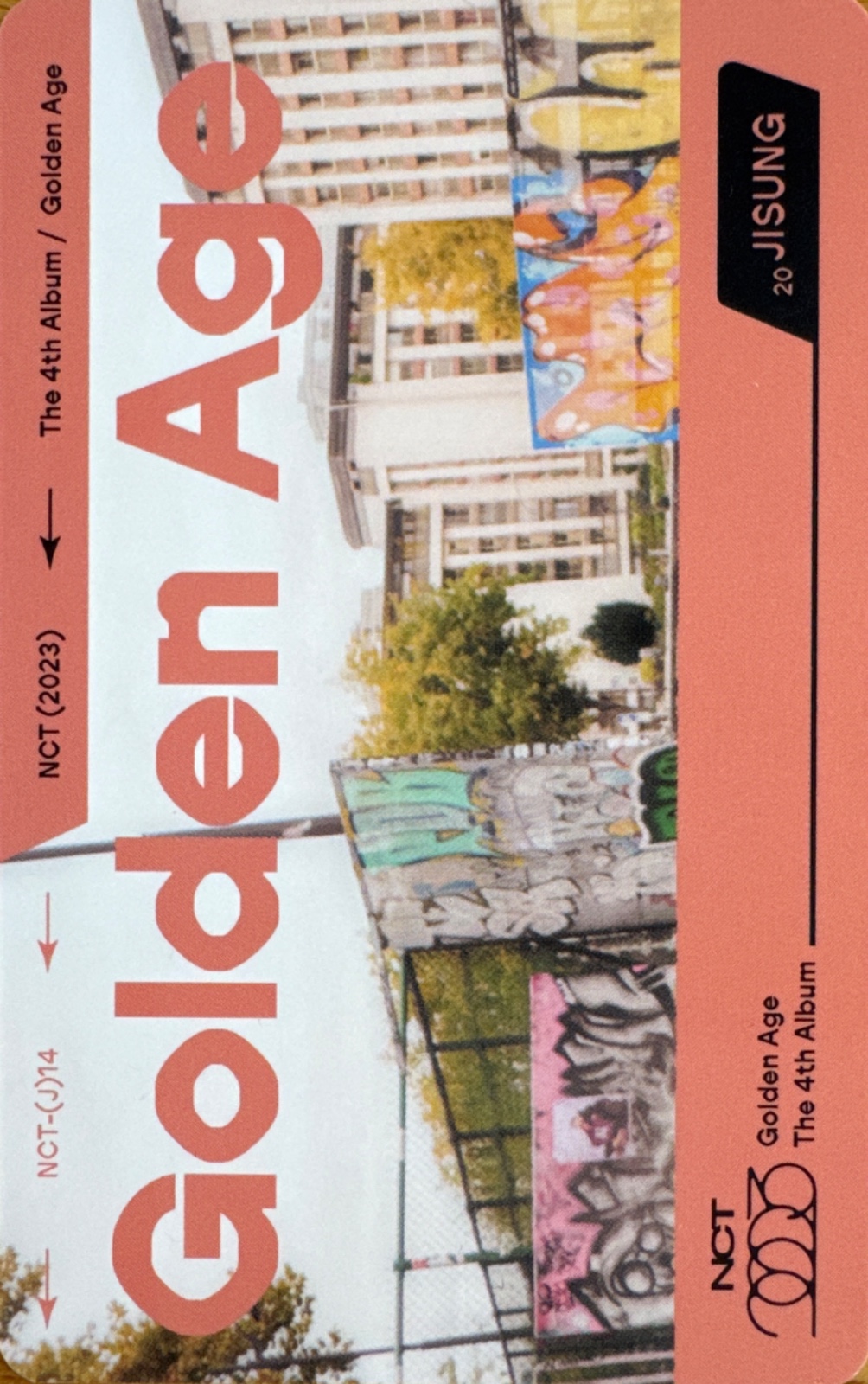 Jisung NCT photocard back side - Transportation Card