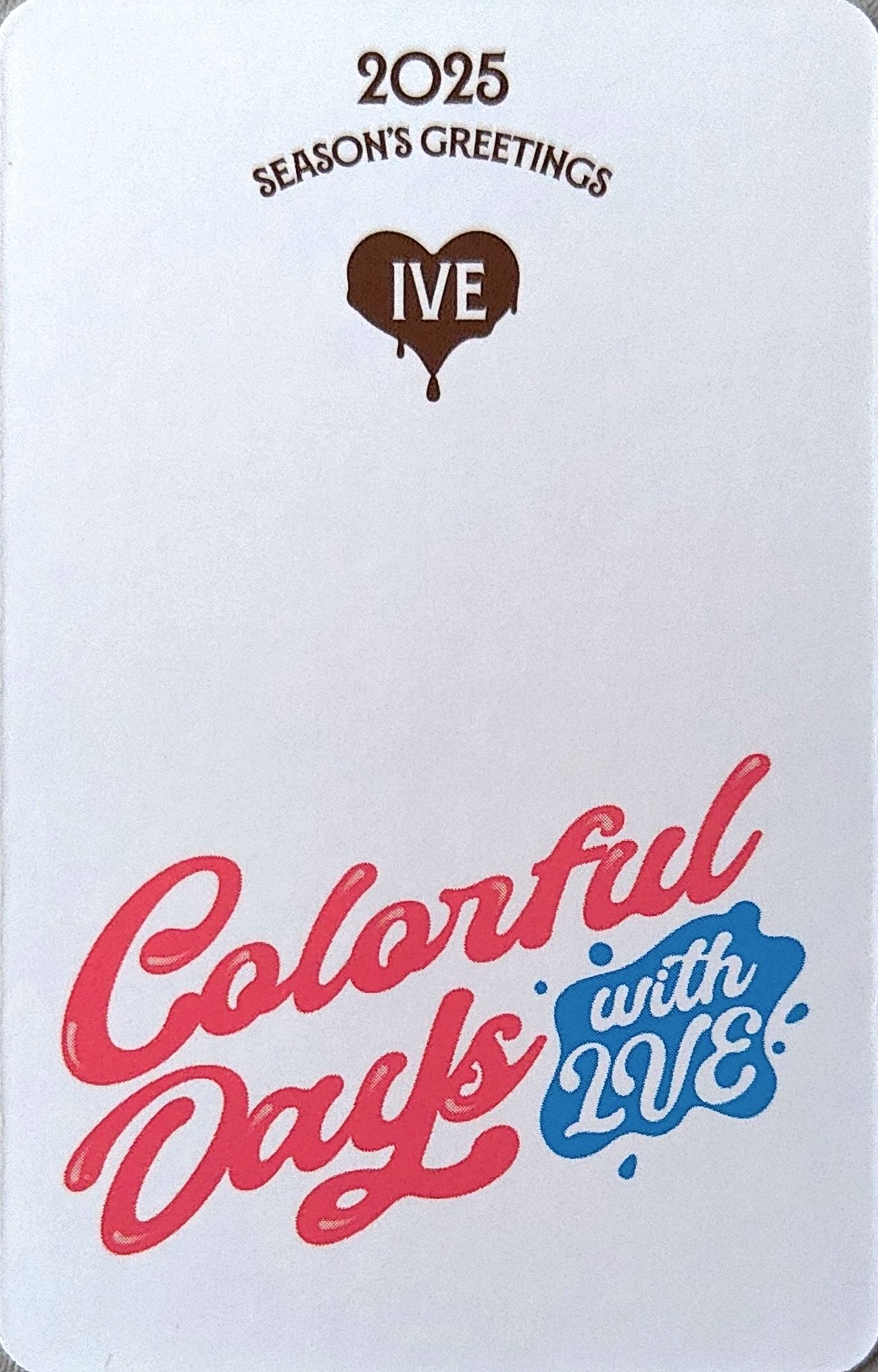 Gaeul IVE photocard back side - Photocard
