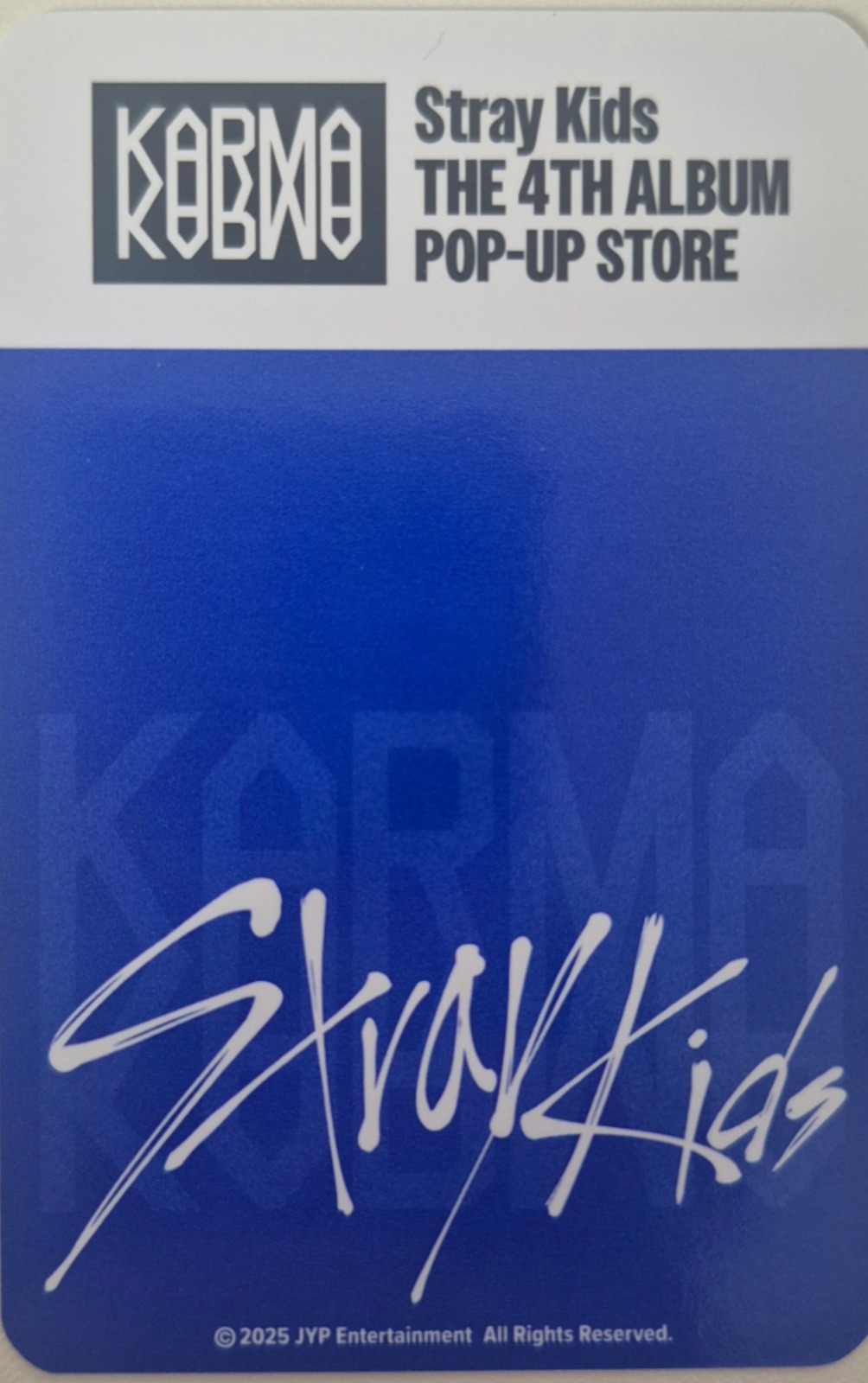 Bang Chan & I.N Stray Kids photocard back side - 2nd Lucky Draw