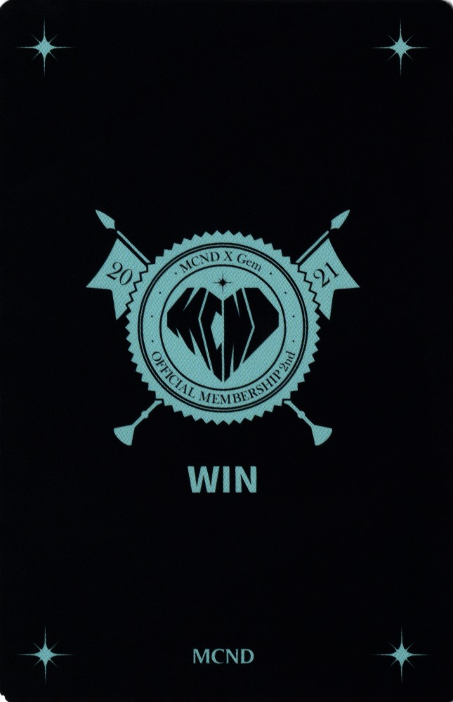 WIN MCND photocard back side - Photo Card