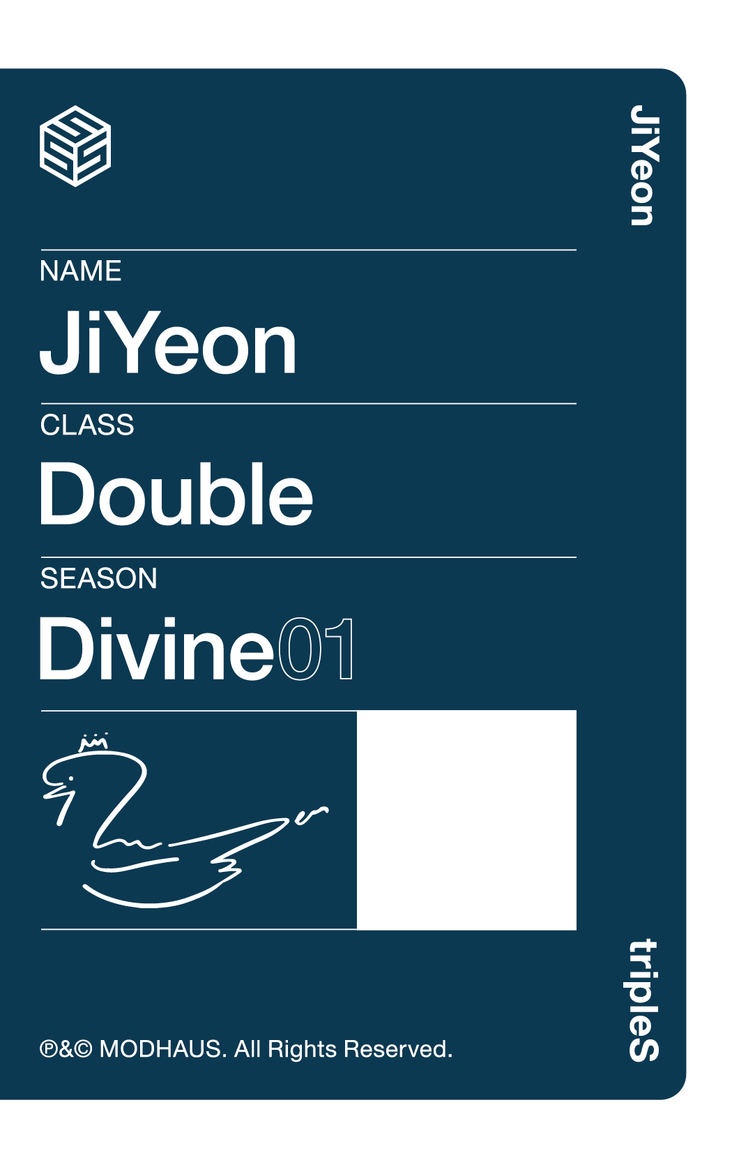Jiyeon tripleS photocard back side - DCOC